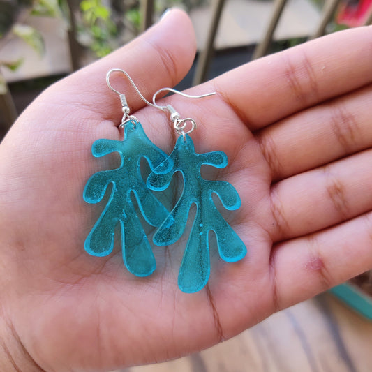 Ocean-Inspired Resin Earrings