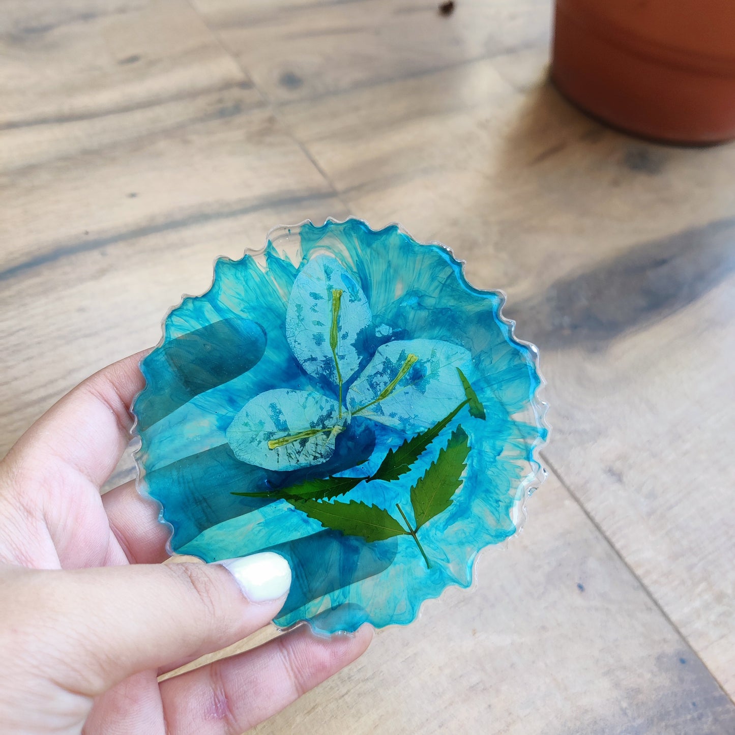 Ocean breeze with flower Coaster
